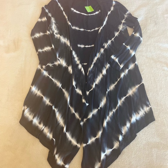 Context Striped Tie Dye Open Front Cardigan - Size S - Picture 7 of 12